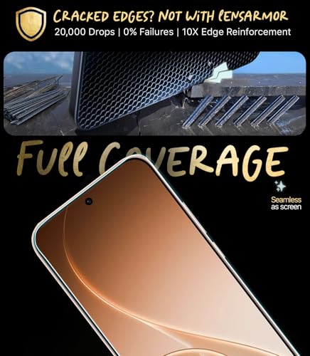 Image of Lensarmor Compatible with Oppo Reno 15 Pro Screen Protector (1 Pack) - 0.15mm Ultra-Thin Tempered Glass, Ultrasonic Fingerprint Compatible, HD Clear Display, Easy Installation Kit Included