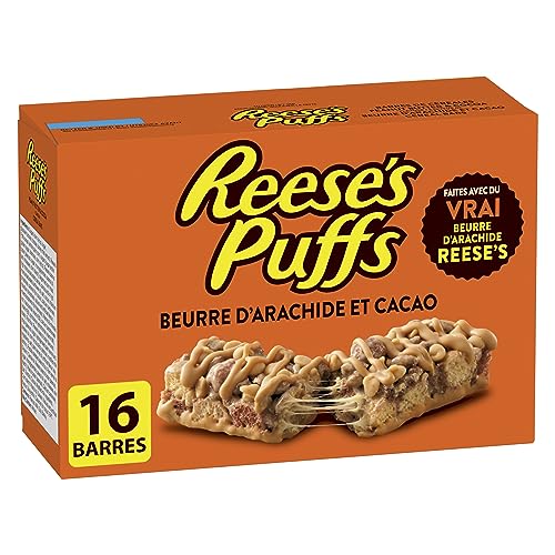 Reese's Puffs - Family Pack Size - Peanut Butter and Cocoa Flavour Cereal Bars, Pack of 16 Bars, Made with Real Reese's Peanut Butter - Image 3