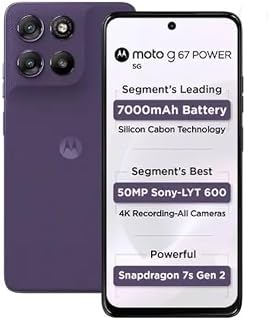 Motorola G67 Power (Pantone Parachute Purple, 8GB RAM, 128GB Storage)
