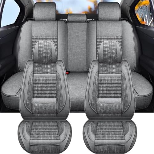 Housse de siège auto universelle en lin gris compatible Lancer Octavia Q7