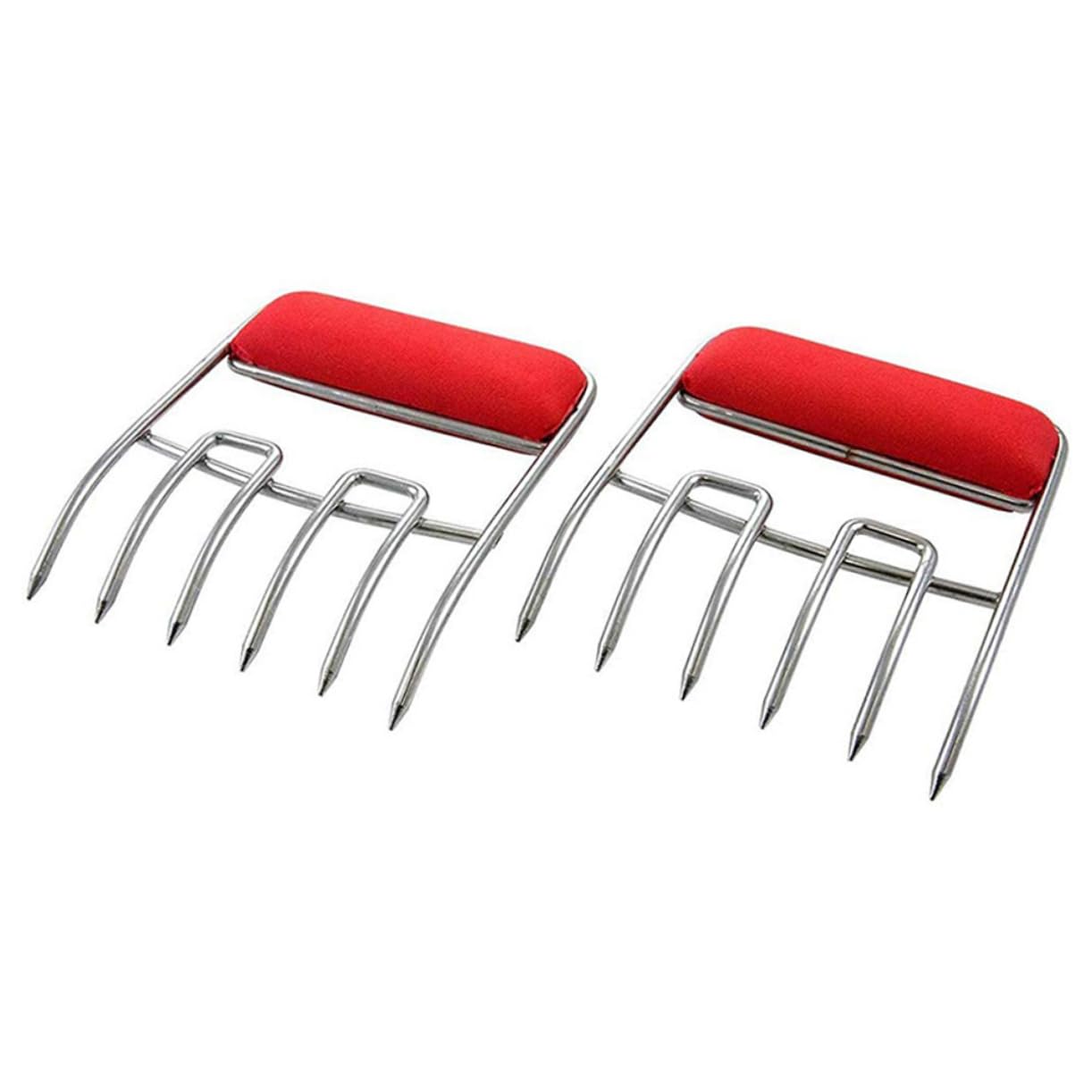 Kisangel 2 Pezzi Separare Carne Inossidabile con Tpr Strumento per Bbq per Sfilacciare Carne e Pulled Pork