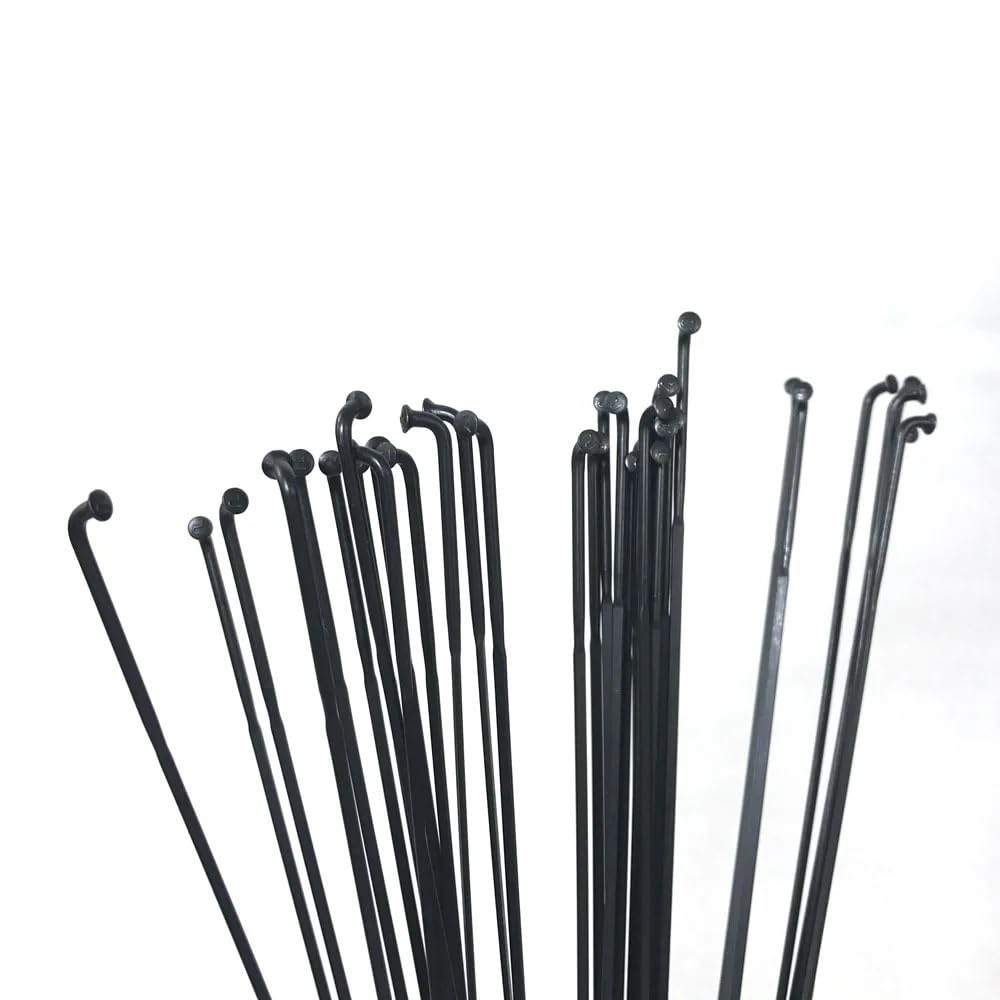 12 radios tipo J de acero inoxidable calibre 14 14G longitud 218-305 mm radios para bicicleta