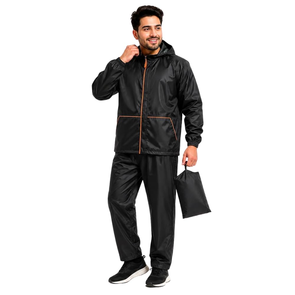 (𝐒𝐩𝐞𝐜𝐢𝐚𝐥 𝟏𝟓 𝐘𝐞𝐚𝐫𝐬 𝐖𝐚𝐫𝐫𝐚𝐧𝐭𝐲 Hooded Waterproof Rain Jacket for Men & Women, Front Zip Raincoat with Utility Pockets, Elastic Cuffs, Lightweight Reusable Rainwear for-image-20