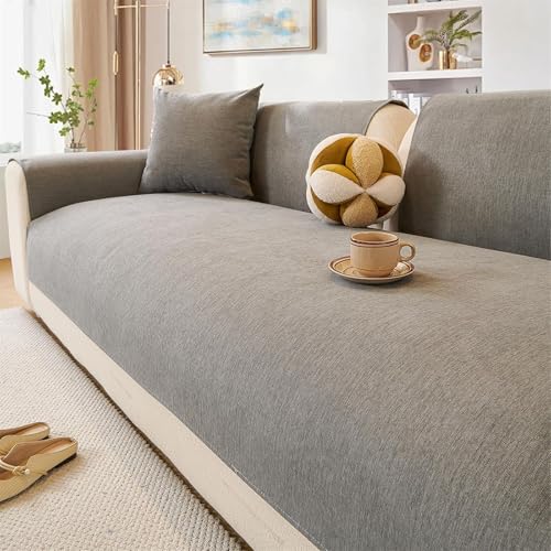 Genérico Funda de Sofá,Manta para Sofá Funda Sofa Chaise Long 1 2 3 104 Plazas Protector Cubre Sofa para Sofás en U/L Seccional Protector de Muebles para Sala de Estar,Sky Grey,45x45cm Cushion Cover
