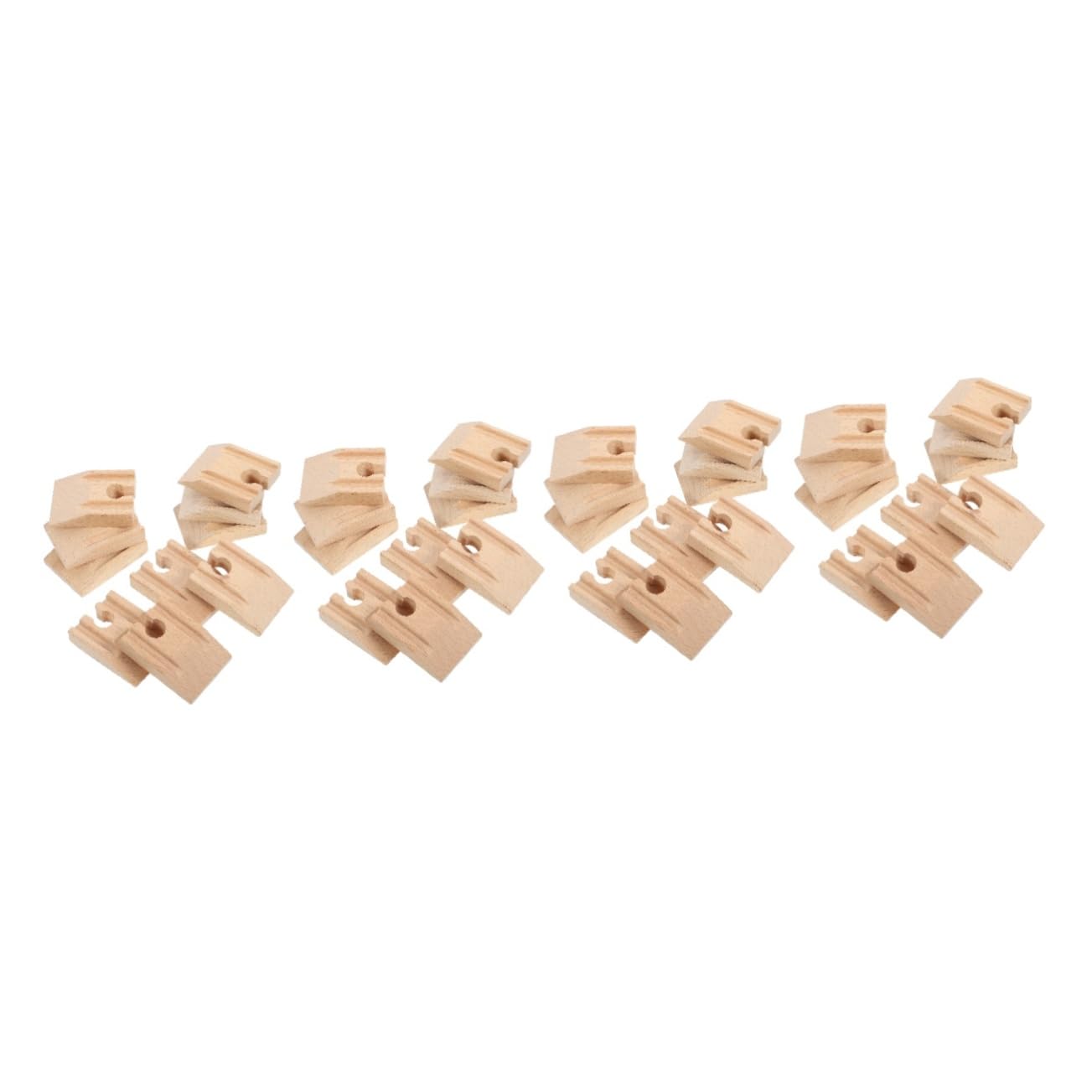 ibasenice 40stücke Teiliges Holzschienen Zubehör Für Holzeisenbahnen Flexibles Gleis Layout Für Kreatives Spielen Kompatibel Mit Gängigen Marken Fördert Handwerkliche Fähigkeiten Und