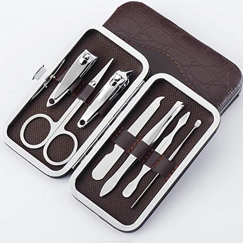 MEI DE MODA Professional Manicure Pedicure Kit | Luxury Nail Grooming Set With Designer Leather Case (7PCS) 1