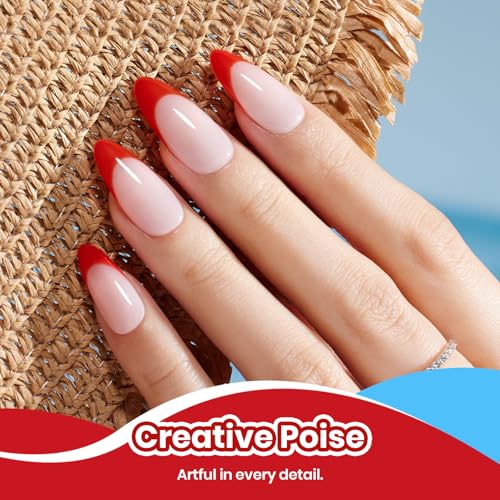 Image of Beetles Red Gel Polish - Summer Voyage Summer Nails, Sunburn Red Gel Nail Polish, Same Color Same Bottle, Soak Off UV LED Lamp Neon Nails Art, Long-Lasting Manicure Salon DIY for Holiday