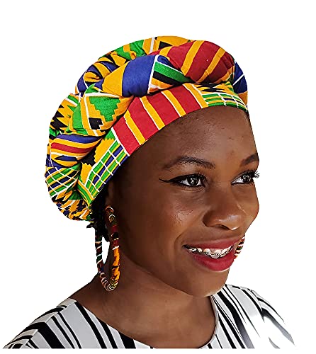 Dupsie's Kente Akoma African Print Modu Hat - Pre-tied Head wrap