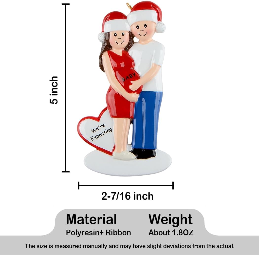 We're Expecting Christmas Ornament 2026, Personalized Baby Bump Gift image 3