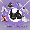 Wonder Care Sneaker Decrese Shoe Crease Protector For Sneakers Anti Wrinkle Shoe Protector Anti Crease Protector [2 Pair,S] [Black] gallery image