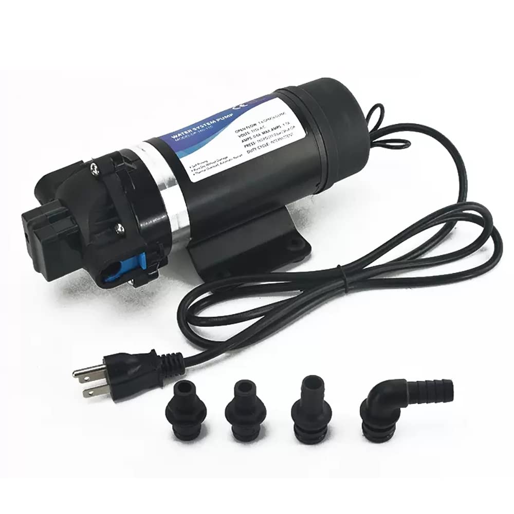 Bomba de Refuerzo de 220V 7L/MIN, Bomba de Diafragma Eléctrica Bomba de Riego Agrícola Bomba Autocebante de Pulverización de Cabezal Alto
