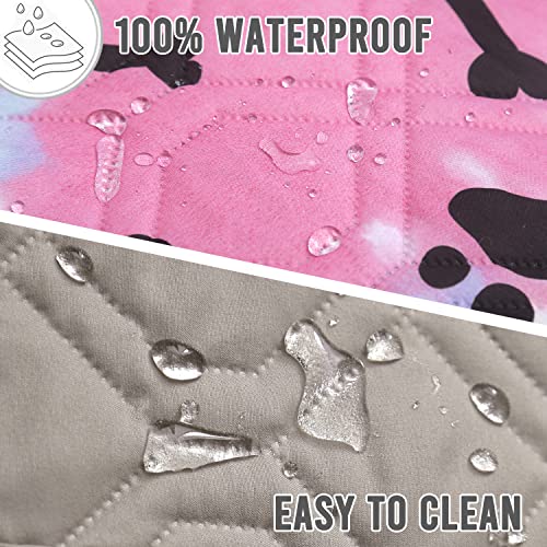 Boctopug Dog Bed Cover For Pets Blankets Rug Pads For Couch Protection Waterproof Bed Covers Dog Blanket Furniture Protector Reusable Changing Pad (Red+Black Paw Bone, 62"X82") #TOP4