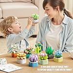 TYCOLE Tiny Flowers Succulents Artificial Plant Set-Creative Botanical Building Block 9 in 1 Toy, Botanical Collection for Office&Home Decor,Christmas Birthday Gift for Adults and Kids 8-12(832 PCS)
