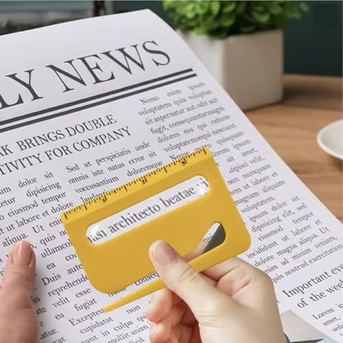 Thousands Drips Mini Letter Opener - 3 Pcs Durable Plastic Envelope Opener with Magnifier and Ruler - Manual Envelope Slitter for Home Office and School