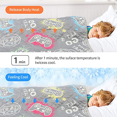 Cooling Blankets For Hot Sleepers,Glow In The Dark Blanket Game Controller Gifts For Boys,Q-Max>0.4 Arc-Chill Cooling Fiber,1-12 Year Old Teen Boys Gifts,Soft Cozy Summer Cold Gamer Blanket,50"X60" #TOP1