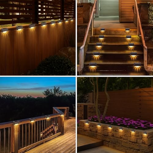 Image of EMBOX Solar Light Outdoor Home Garden Waterproof Stair Deck Pool Patio Fence Gate Yard Floor Step Railing Window Balcony Sunlight Pathway
