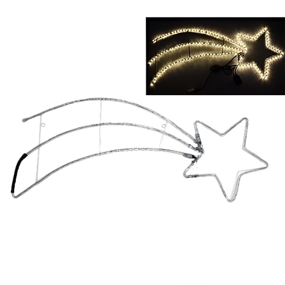 Decorazioni per esterno NATALIZIE Stella cometa 180 luci led bianco caldo CM 125 grande cm 125 LUMINOSA addobbi DECORAZIONI di natale