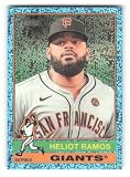 2025 Topps Heritage Chrome Light Blue Sparkle Refractor #32 Heliot Ramos San Francisco Giants MLB Baseball Trading Card