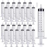 25 Packs 10ml Plastic Syringe, Luer Slip Tip with Cover Cap, Syringes for Liquid Jello Shots, Measuring, Watering, Refilling, Feeding