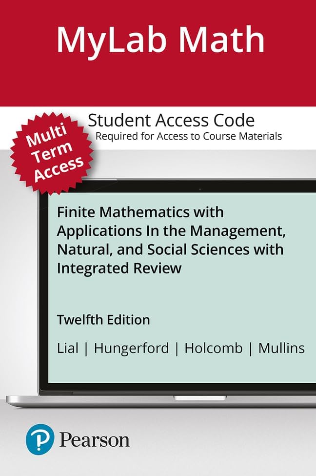 Buy Mymathlab With Pearson Etext - Standalone Access Card - for Finite ...