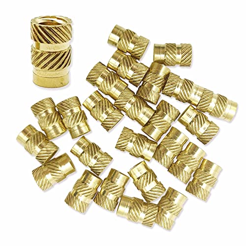 Insert Fileté, écrou Auto Agrippant 1/4 25 Pièces, écrous Moletés à Filetage Interne en Laiton, pour Pièces d'imprimante 3D, Bricolage Cover