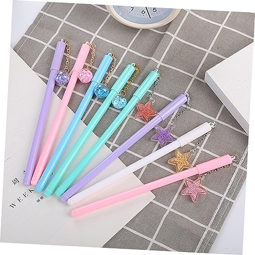 Set de 5 bolígrafos kawaii de plástico con tinta marrón miniatura 4