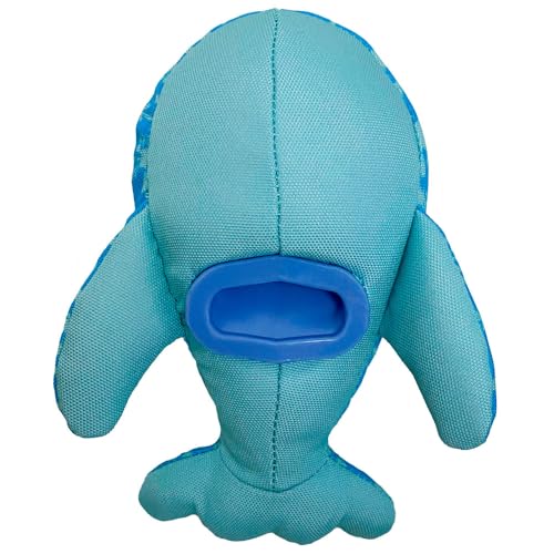 HUNTER Hundespielzeug Splash FLINGERZ Hai, schwimmfähiges Neopren, mit Schleuderstab kombinierbar, ideal für Strand & Wasser, gut sichtbar, waschbar bei 30 °C, Größe: 23 cm