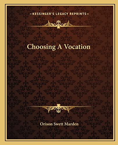 Choosing A Vocation