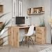 Produktbild RICOO Eckschreibtisch Winkelschreibtisch Eck Schreibtisch 136x101x75 cm Ecktisch L-Form Groß Arbeitsplatz Arbeitszimmer Möbel WM083-EW Eiche Braun Computertisch Gaming Tisch Arbeitstisch Bürotisch