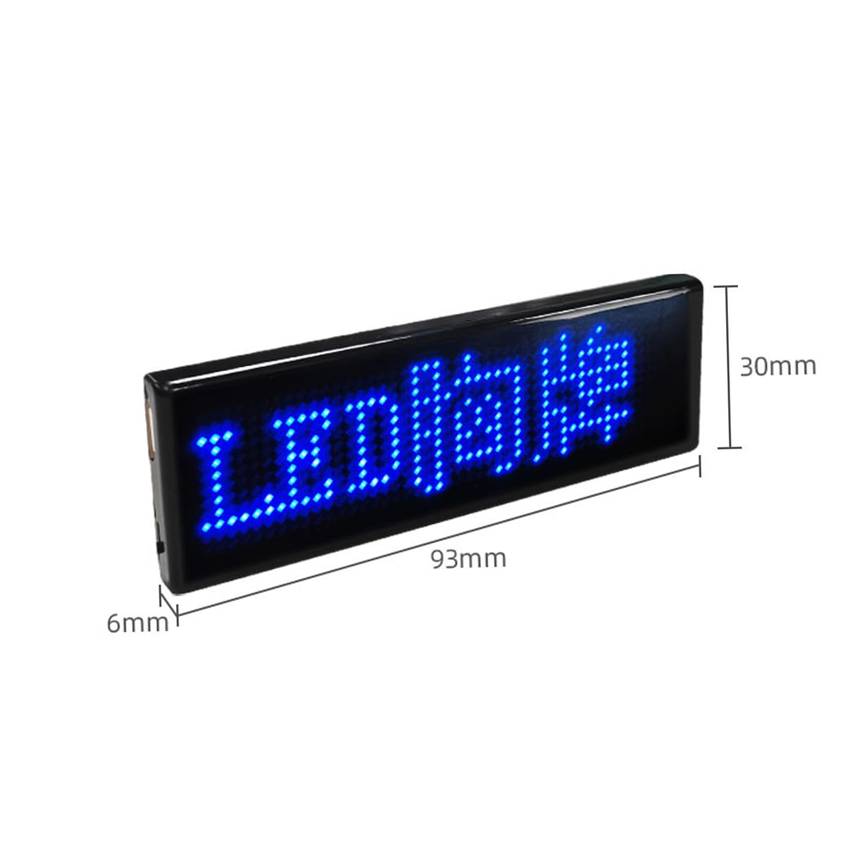 DollaTek Wireless LED Ricaricabile Targhetta a Scorrimento Programmabile Mini Display Rosso