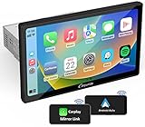 Carpuride 2023 Newest Single Din Car Stereo Wireless Apple Carplay & Android Auto 9 Inch IPS Touch S