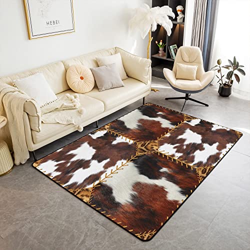 Loussiesd Rindsleder Dekor Moderne Teppiche Rustikale westliche Wohnzimmer Teppiche Kuh Pelz...