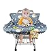 Shopping cart Cover, cart Cover for Babies, Padded high Chair Cover, Split Reversible seat Cushion, Cell Phone Pouch, Collection Pocket, Neutral for boy or Girl