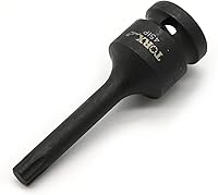 Vista 8 de TEMO 9 pc Torx Plus IP 3 pulgadas largo 6 puntos negro Impact Bit Socket Set 1/2 pulgadas Square Drive Auto reparación herramienta