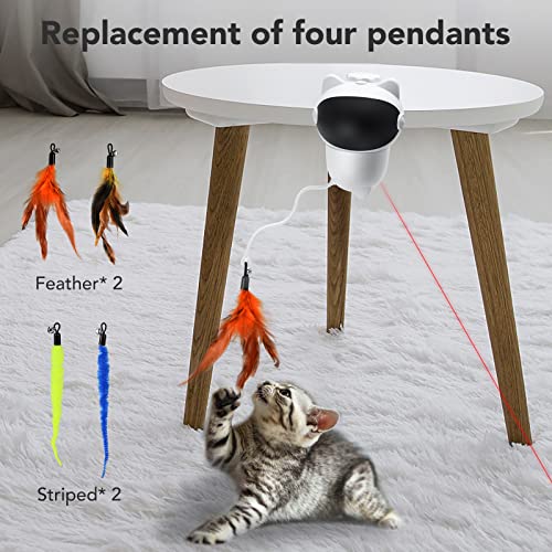 Konpcoiu Automatic Cat Toys, Indoor Laser Toy, Cats Exercise Toy Laser, Interactive Kitten Stimulation Electronic Feathers For Cats, Rechargeable Toys Gift For Cats/Kitty/Dogs, 1800 Mah Batterry #TOP5