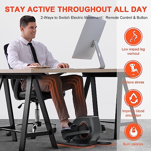 image for Under Desk Elliptical Machine, Pedal Exerciser Elliptical Machine with