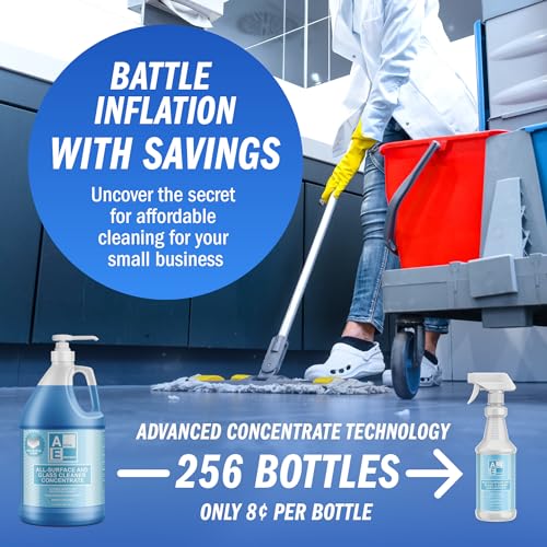 Active Element All Surface and Glass Cleaner Concentrate – Makes 64 Gallons | All Purpose Cleaner, Floor Cleaner, Bulk Concentrate