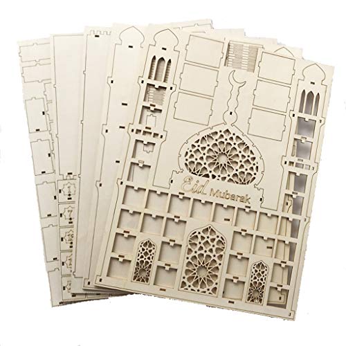 Eid Mubarak Countdown Kalender DIY Hout Ramadan Decoratie Houten Gift Lade kleine bureau kalender 2021 Kalender Card… - Image 5