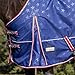 Jeffers Poplar Head Origin 600 Denier Turnout Blanket | 240 Gram Polyfill | Waterproof, Breathable, Horse Blanket for Cold Weather | Navy with Star Print, Adjustable Straps, Fits 78