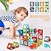 Magnetic Tiles Marble Run, Vatos Magnetic Building Blocks 125pcs 3D Magnetic Race Track with Pipeline & Light Balls, Brain Development Playset STEM Learning Construction Toy Gifts for Kids 3+ Year Old