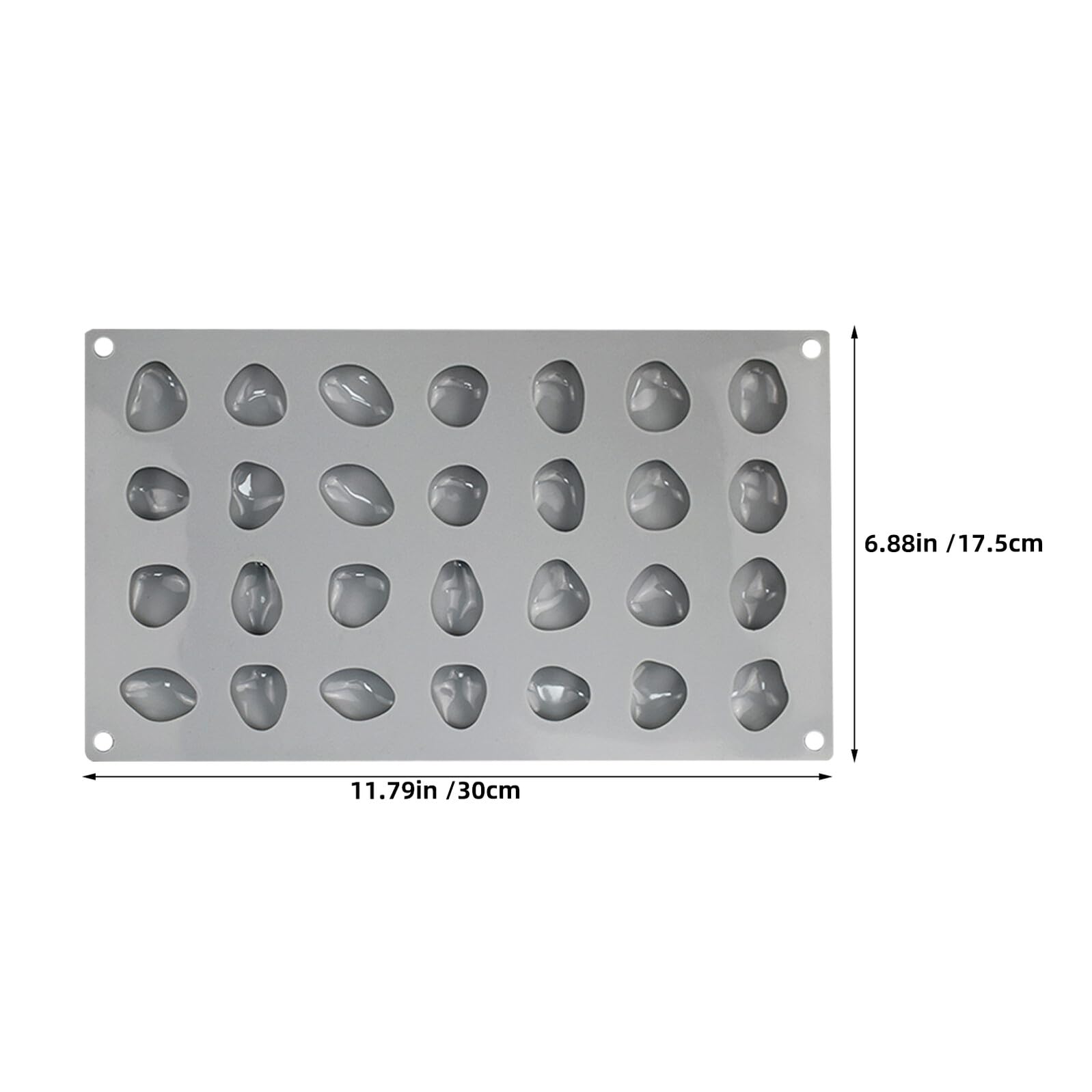 Moldes de Silicona Antiadherentes 28 Cavidades Forma de Piedras para Mini Chocolates Trufas y Mousse Resistentes al Calor Aptos para Hornear y Decorar Cupcakes 2 Piezas