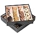 Glenor Co Jewelry Organizer Tray - Set of 2 - Stackable 8 Slots Jewelry Storage Trays - Display on Dresser or Drawer - for Necklace & Bracelet - Compatible with Other Trays - Black