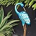 chisheen Crane Garden Statues, Metal Garden Crane Outdoor, Blue Heron Sculpture Metal Yard Art, Large Heron Decoy, Bird Statues, Lawn Ornaments for Backyard Pond Patio Porch Outside Decorations