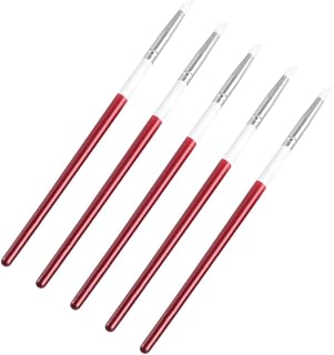 minkissy 5 Pçs Escova Da Arte Do Prego Kits De Unhas Pincéis De Manicure Caneta Da Arte Do Prego Ferramentas De Escultura Kit De Manicure Escova De Unhas Caneta Gravura Oco Para Fora