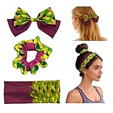 3Pcs Anime Headband Hair Scrunchies Ties Bow Hair Clips for Women Girls Anime Cosplay Accessories Costumes Head Wear