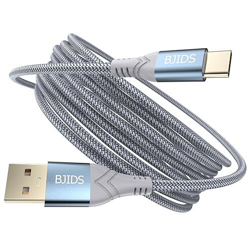 Bjids Extra Long USB C Cable 5M 3.1A Fast Charging Cable,USB-A 2.0 To C Cable for PS5 Controller/Xbox Series S Controller for Samsung Galaxy S10 S9 S8 Plus,LG V50 V40 G8 G7 Other Type C Device