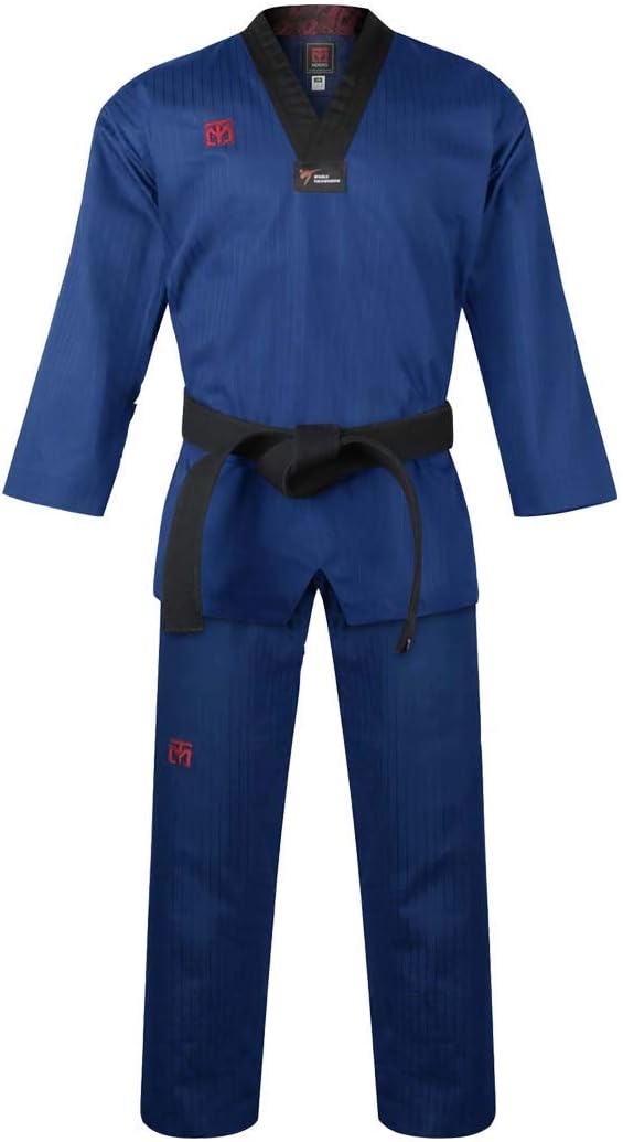 MOOTO Korea Taekwondo BS4.5 Color Uniform 3 Colors(Black,Red,Blue) TKD MMA Martial Arts Karate Hapkido Judo JIU-Jitsu (200(Height:200~209cm)(6.56~6.86ft), 3.Blue)