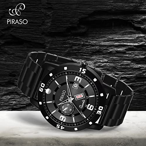 Image of PIRASO Analog Day and Date Working Display MESH Strap Watch for Men & Boys