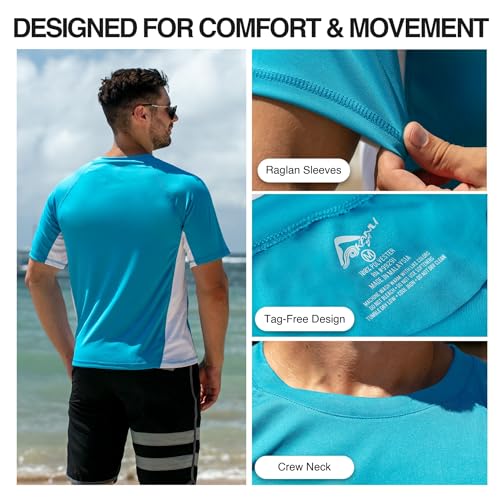 Image of Kanu Surf Men's CB Rashguard UPF 50+ Swim Tee
