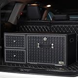 WMJFG Car Trunk Organizer for BMW 3 Series E93 Convertible 2005-2013 Large capacity Multifunctional Storage Box Waterproof Storage Bag Drawer storage box With password lock,B-Black